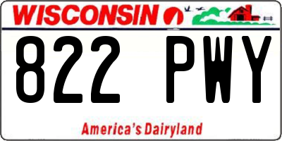 WI license plate 822PWY