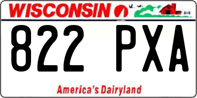 WI license plate 822PXA