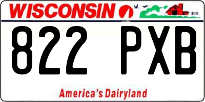 WI license plate 822PXB
