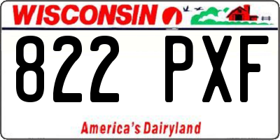 WI license plate 822PXF