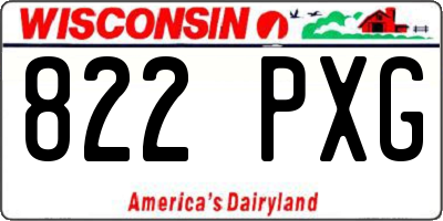 WI license plate 822PXG
