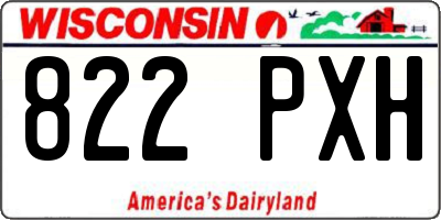WI license plate 822PXH
