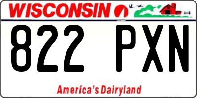 WI license plate 822PXN