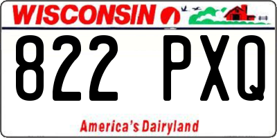 WI license plate 822PXQ