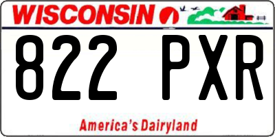 WI license plate 822PXR