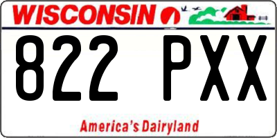 WI license plate 822PXX