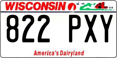 WI license plate 822PXY