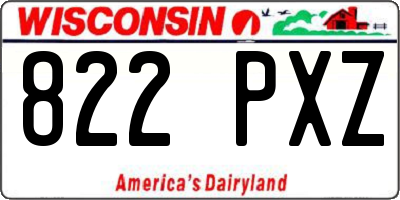 WI license plate 822PXZ
