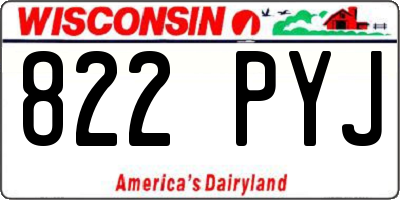 WI license plate 822PYJ