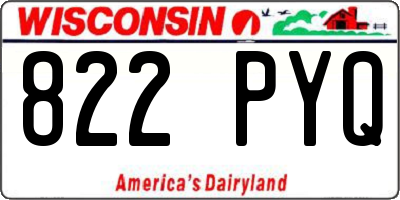 WI license plate 822PYQ