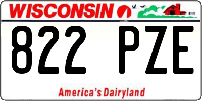 WI license plate 822PZE