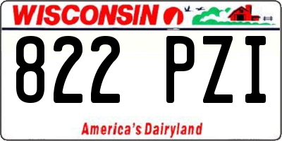 WI license plate 822PZI