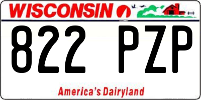 WI license plate 822PZP