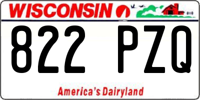 WI license plate 822PZQ