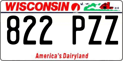 WI license plate 822PZZ