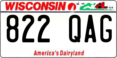 WI license plate 822QAG