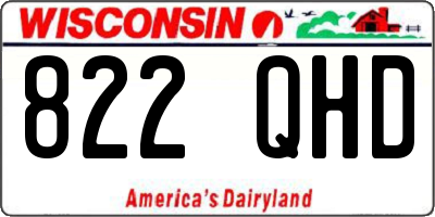 WI license plate 822QHD