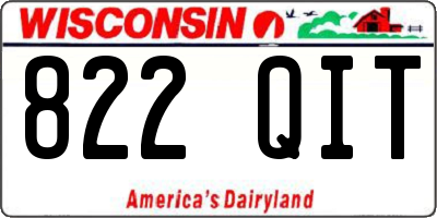 WI license plate 822QIT