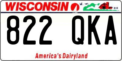 WI license plate 822QKA