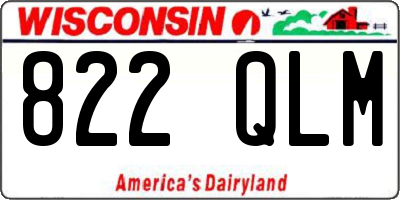 WI license plate 822QLM