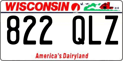 WI license plate 822QLZ