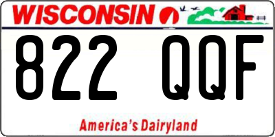 WI license plate 822QQF