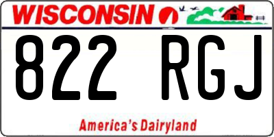 WI license plate 822RGJ