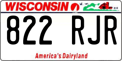 WI license plate 822RJR