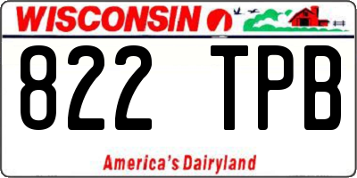 WI license plate 822TPB