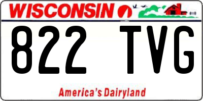 WI license plate 822TVG
