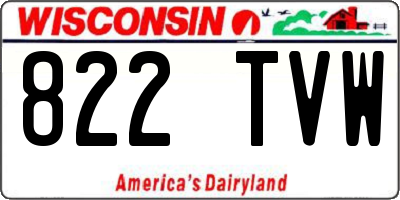 WI license plate 822TVW