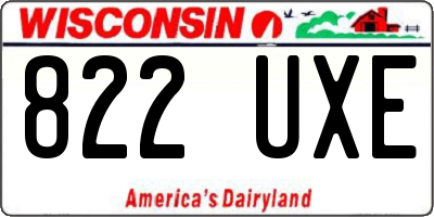 WI license plate 822UXE
