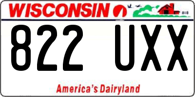 WI license plate 822UXX