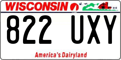 WI license plate 822UXY