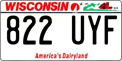 WI license plate 822UYF