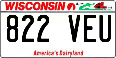 WI license plate 822VEU