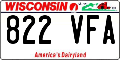 WI license plate 822VFA