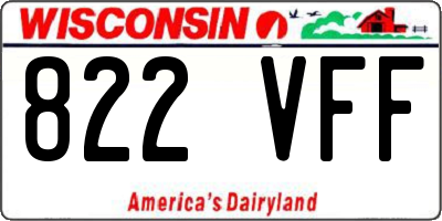 WI license plate 822VFF