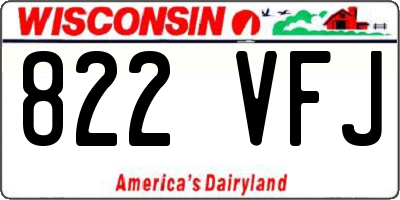 WI license plate 822VFJ