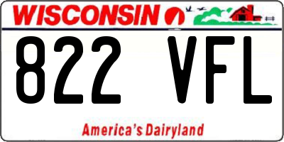 WI license plate 822VFL