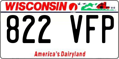 WI license plate 822VFP