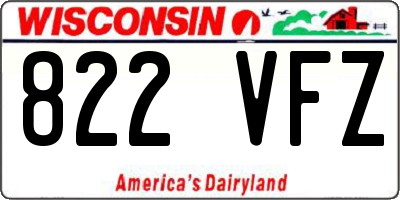 WI license plate 822VFZ