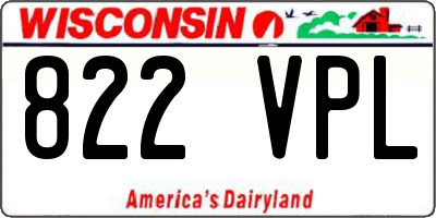 WI license plate 822VPL