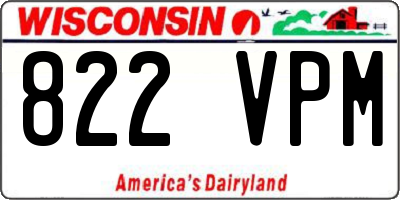 WI license plate 822VPM