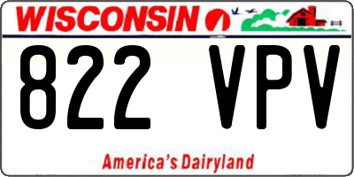 WI license plate 822VPV