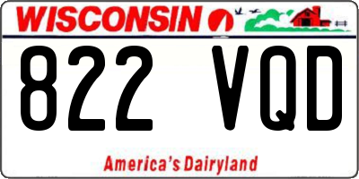WI license plate 822VQD