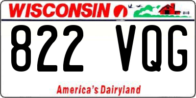 WI license plate 822VQG