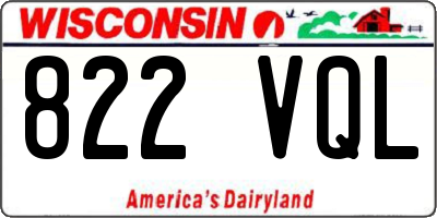 WI license plate 822VQL