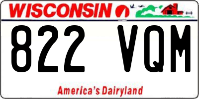 WI license plate 822VQM