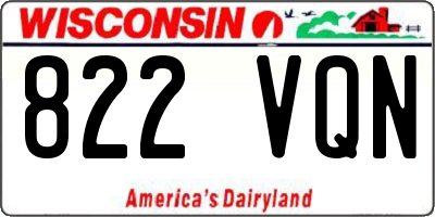 WI license plate 822VQN